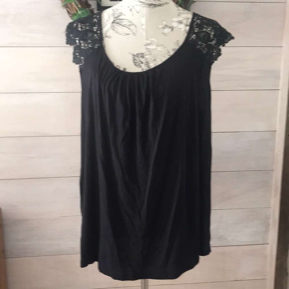 Ambiance Black Lace Top 3X